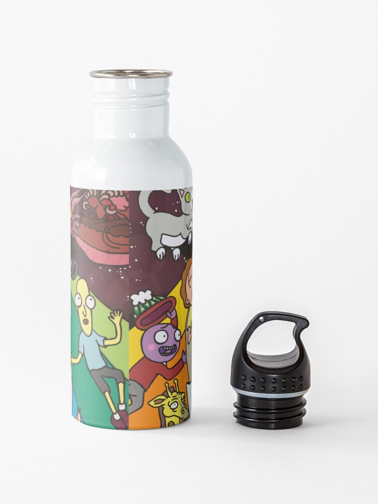 Alternate view of Rick and Morty Rainbow Road Water Bottle