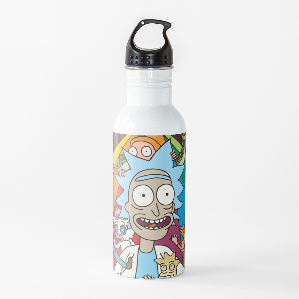 Rick and Morty Rainbow Road Water Bottle