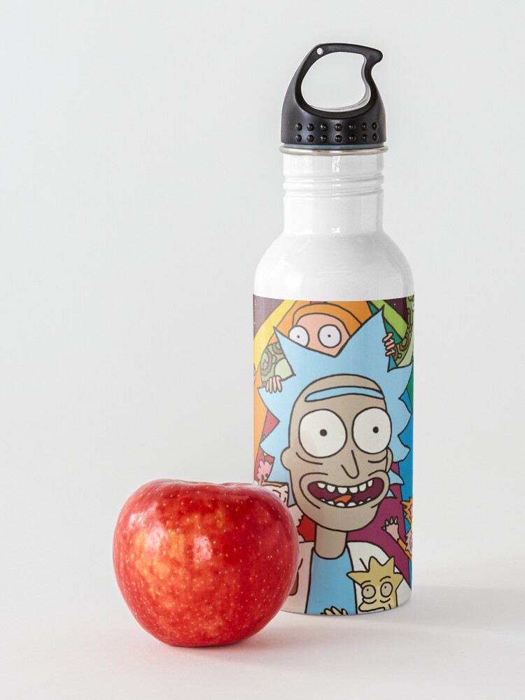 Alternate view of Rick and Morty Rainbow Road Water Bottle