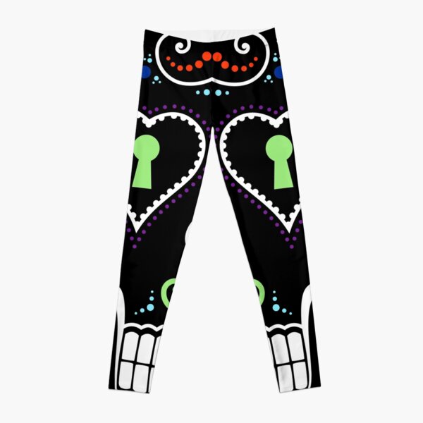 Mexican Calavera Skull Color - Day of the Dead Leggings
