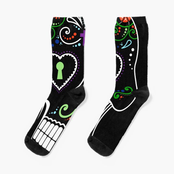 Mexican Calavera Skull Color - Day of the Dead Socks