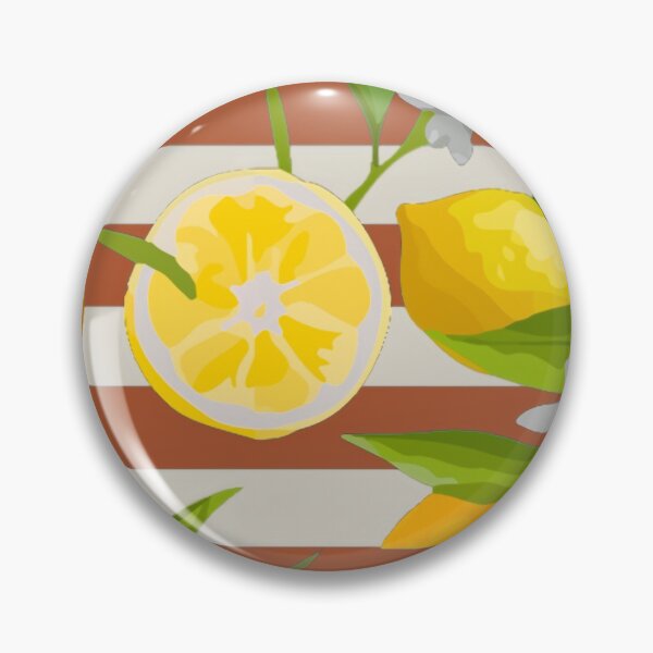 Item preview,  Lemons and stripes brown mask designed and sold by Attenea.