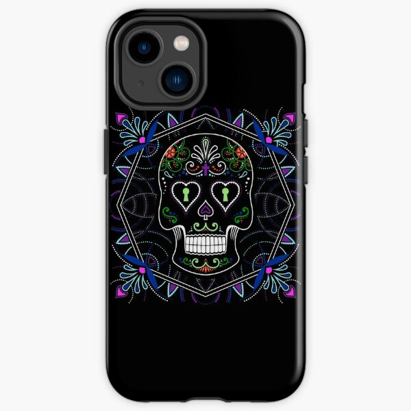 Mexican Calavera Skull Mandala - Day of the Dead iPhone Tough Case
