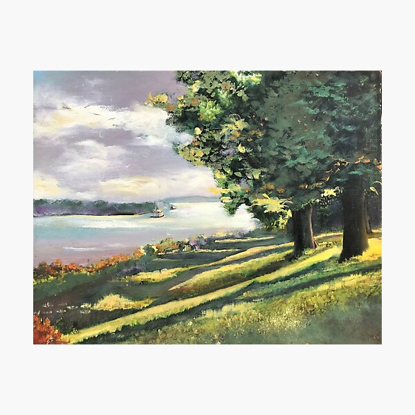 Item preview, A beautiful, lazy day on a steamboat, landscape, vertical designed and sold by CarolineDenaro.