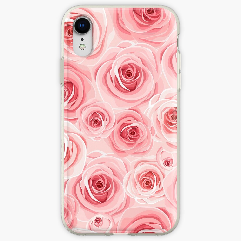 Pattern With Pink Roses Iphone Case And Cover By Naddya Redbubble