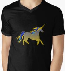 Camiseta para hombre de cuello en v Unicorn