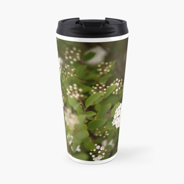 Small white flowers Travel Coffee Mug