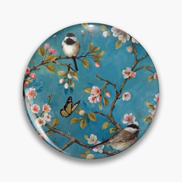 Item preview, Birds & Cherry Blossom Flowers   designed and sold by BlackRabbit33.