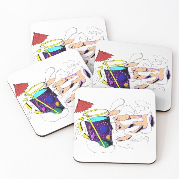 Taking the Galaxy Illustration Coasters (Set of 4)