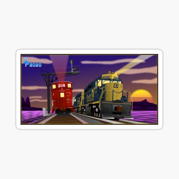 Railroad Stickers Redbubble - roblox decal freightliner train