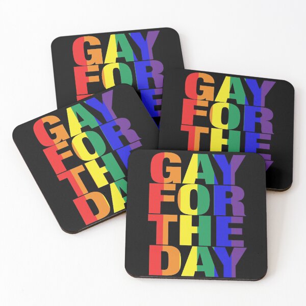 Item preview, Gay For The Day (on black background) - Show your Pride and Support! - designed and sold by Jocelyn Sperduto Art.