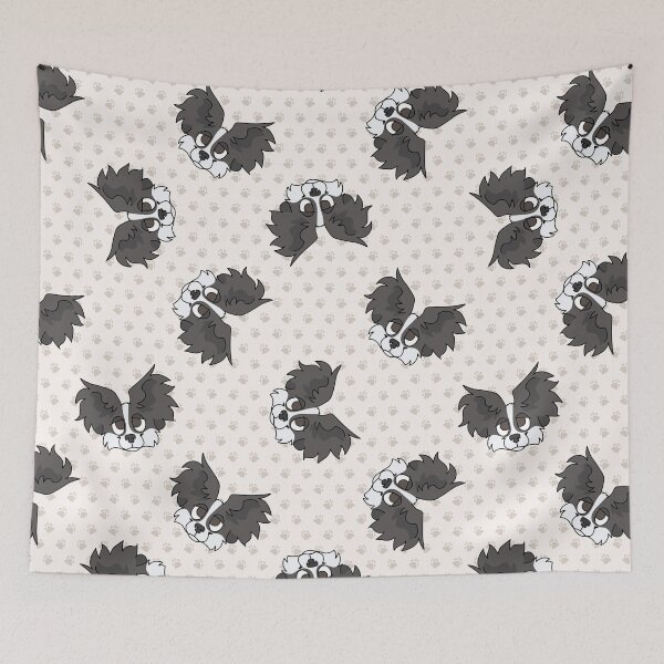 Item preview, Hand drawn cute papillon breed puppy dog face. designed and sold by Limolida.