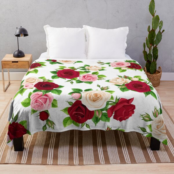 Item preview, Pattern with burgundy, red, pink and white roses. designed and sold by Naddya.
