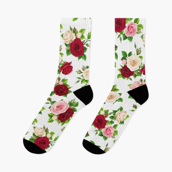 Item preview, Pattern with burgundy, red, pink and white roses. designed and sold by Naddya.