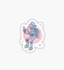Blue Space Man Sticker