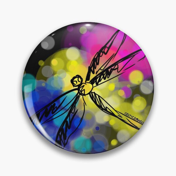 Item preview, Pansexual Pride Dragonfly designed and sold by CelticDragoness.