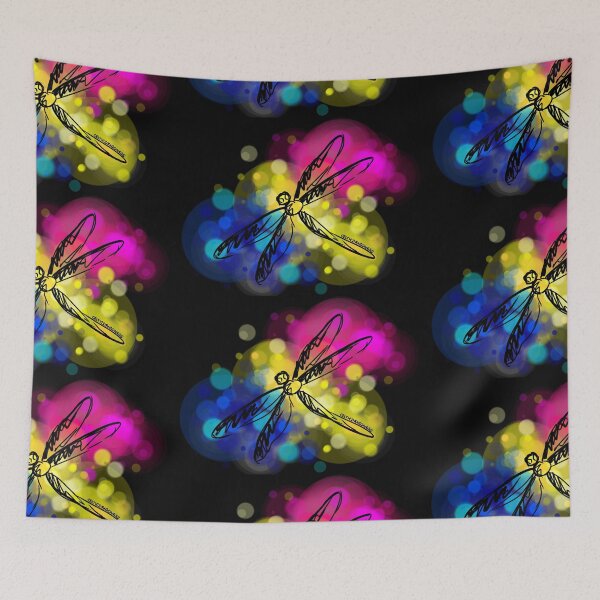 Item preview, Pansexual Pride Dragonfly designed and sold by CelticDragoness.
