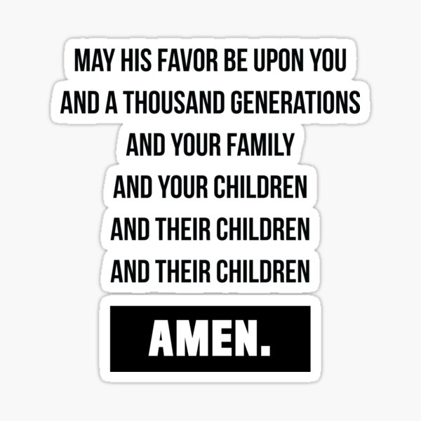 The Blessing Song Prayer Lyrics Print Art Worship Christian Art Gift For Christians Sticker By Therapyposters Redbubble