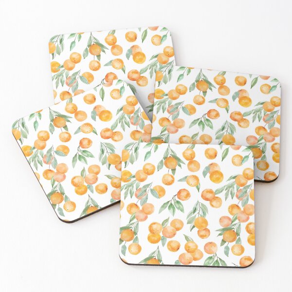 Item preview, Oranges with Leaves Watercolor Pattern designed and sold by Greengate Images.