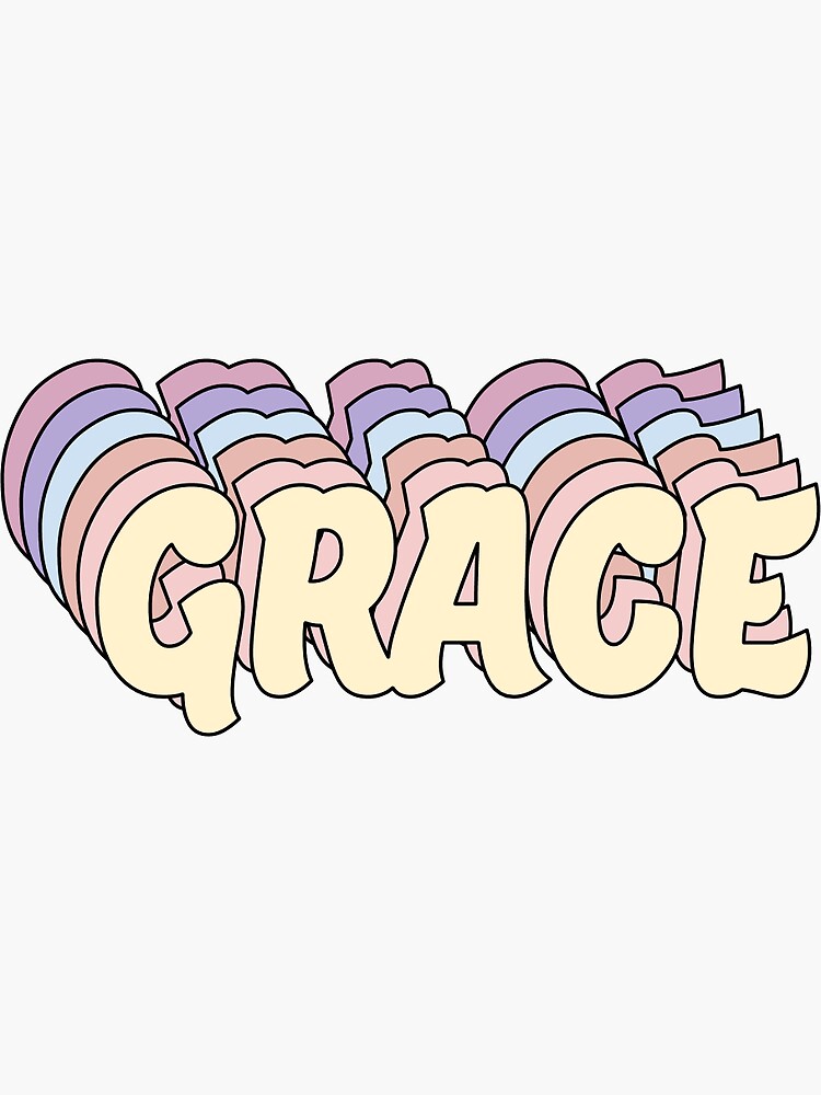  Grace Name  Sticker by ashleymanheim Redbubble