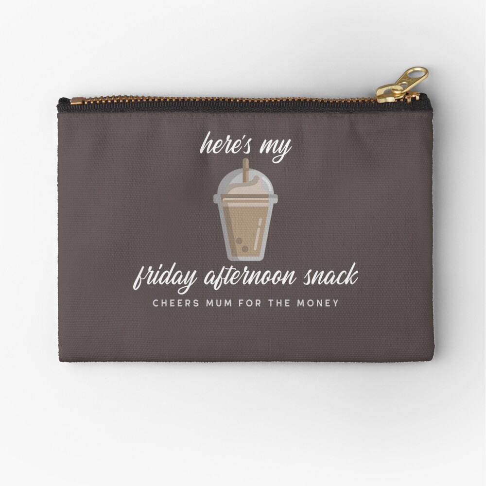 Cheers Mum For The Money - Iced Coffee Zipper Pouch