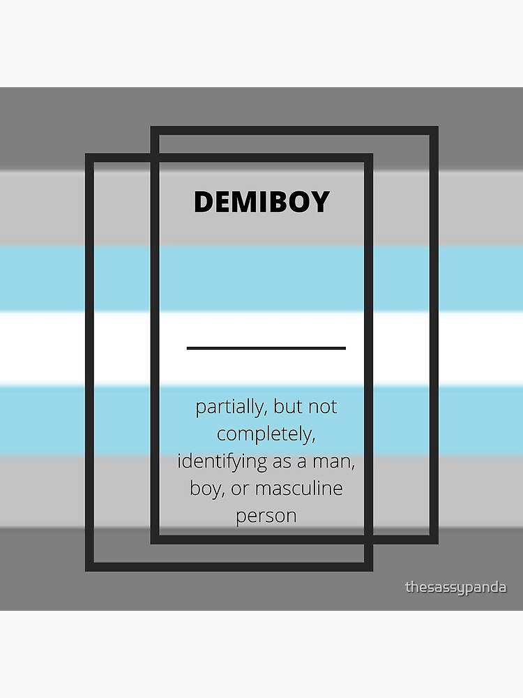 "LQBTQIA+ definition graphic DEMIBOY" Poster by thesassypanda Redbubble