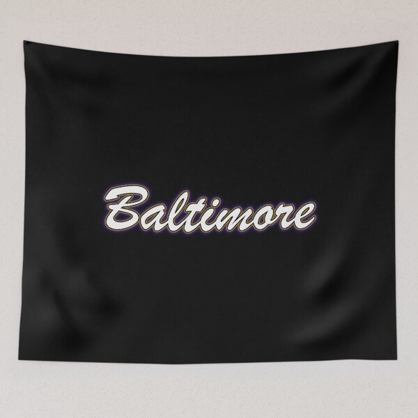 Item preview, Baltimore White and Gold on Black with Purple Glow designed and sold by gkillerb.