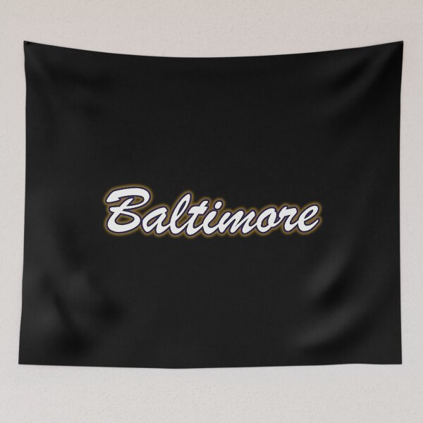 Item preview, Baltimore White and Purple on Black with Gold Glow designed and sold by gkillerb.