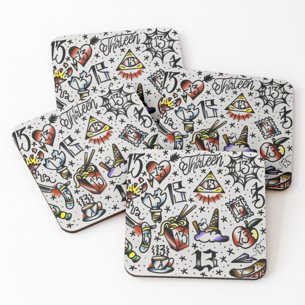 Item preview, Lucky 13 tattoo designs. designed and sold by Jamiee6610.