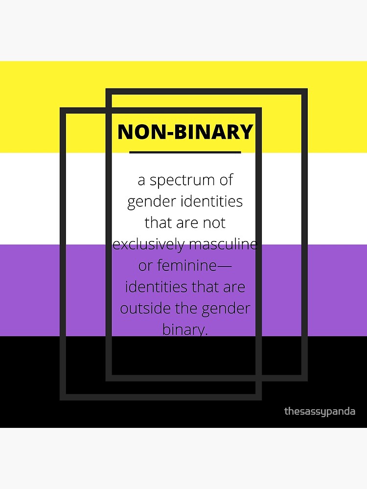"LQBTQIA+ definition graphic NONBINARY" Poster for Sale by