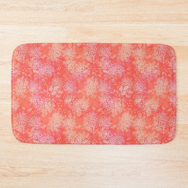 Item preview, Floral pattern salmon designed and sold by fuzzyfox.