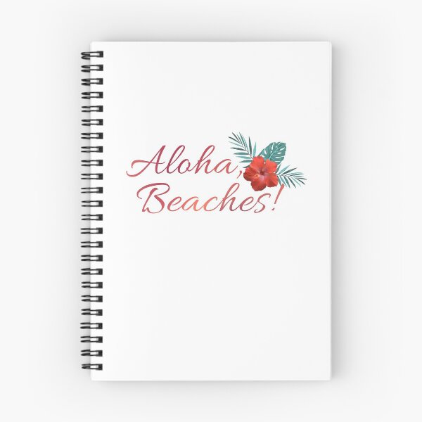Item preview, Aloha Beaches (Pink Red Writing/Red Flower) designed and sold by LiciaMarie.