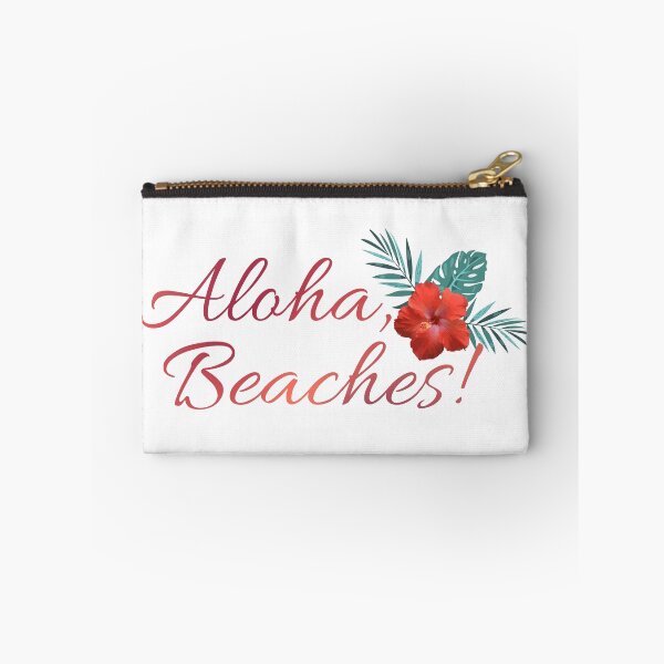 Item preview, Aloha Beaches (Pink Red Writing/Red Flower) designed and sold by LiciaMarie.