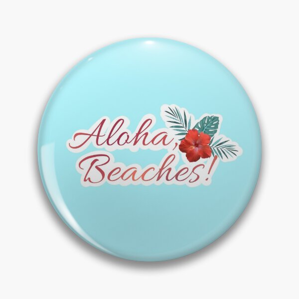Item preview, Aloha Beaches (Pink Red Writing/Red Flower) designed and sold by LiciaMarie.