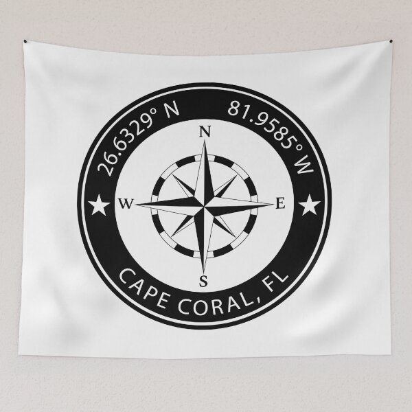 Item preview, Cape Coral, Florida Geographical Coordinates designed and sold by TeeOhGraphics.