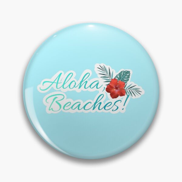 Item preview, Aloha Beaches (Aqua Writing/Red Flower) designed and sold by LiciaMarie.