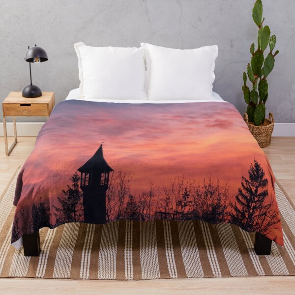 Item preview, Colorful Silhouette Forest Sunset designed and sold by Idotwins.