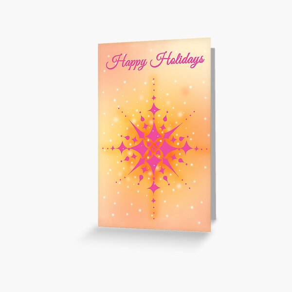 Happy Holidays Snowflake Greeting Card
