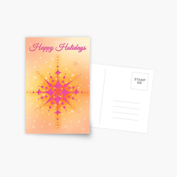 Happy Holidays Snowflake Postcard