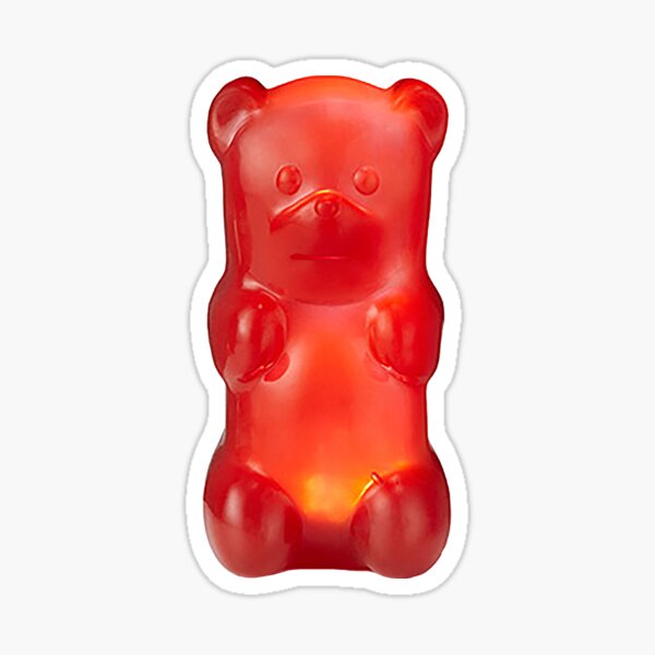 Gummy Thicc Green Gummy Bear With Big Butt' Sticker