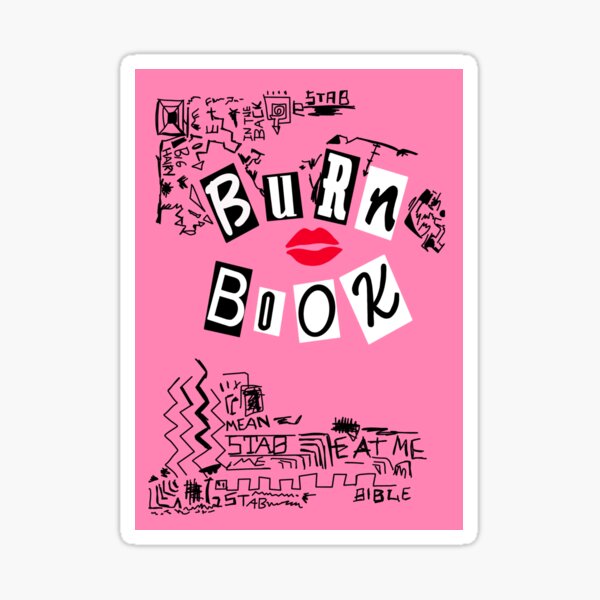 burn book  Sticker for Sale by shirasticker