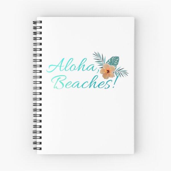 Item preview, Aloha Beaches (Aqua Writing/Orange Flower) designed and sold by LiciaMarie.
