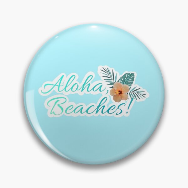 Item preview, Aloha Beaches (Aqua Writing/Orange Flower) designed and sold by LiciaMarie.