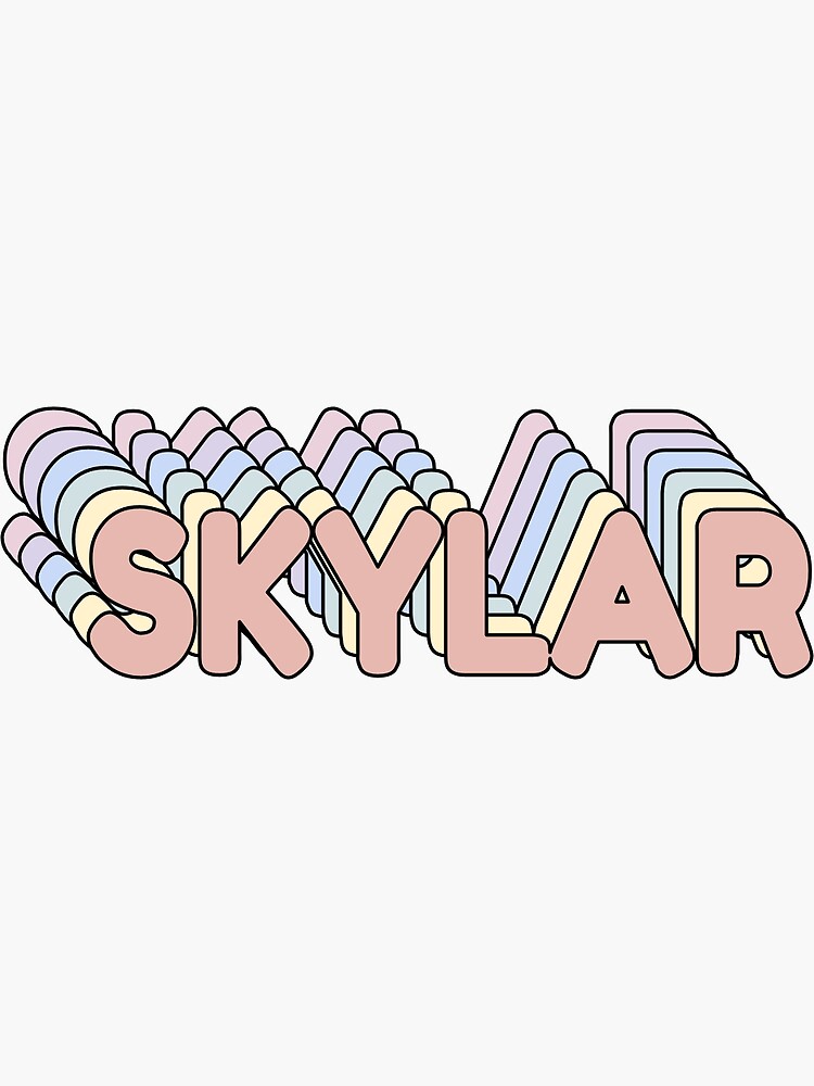 Skylar Name Sticker For Sale By Ashleymanheim Redbubble