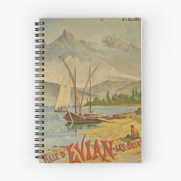 Item preview, PLM Evian les Bains vintage travel poster designed and sold by stickart-marek.