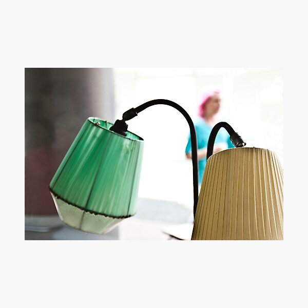 Vintage lamps at Nannas Photographic Print