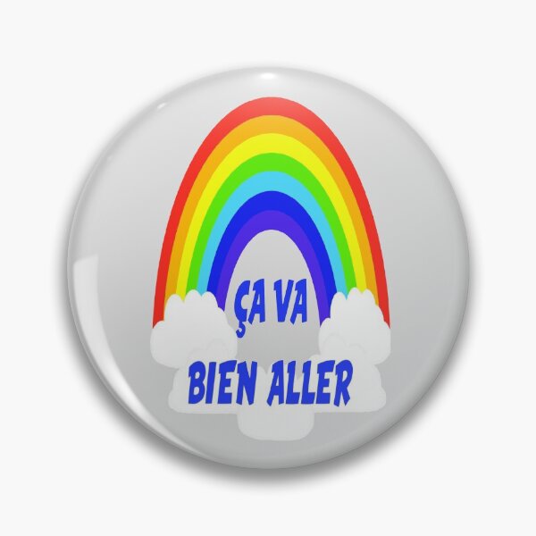 Item preview, Ca Va Bien Aller Sticker & Mask (HD) Big Cloud (Blue Letter) designed and sold by Brazz Official.