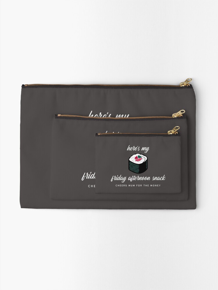 Alternate view of Cheers Mum For The Money - Sushi Zipper Pouch