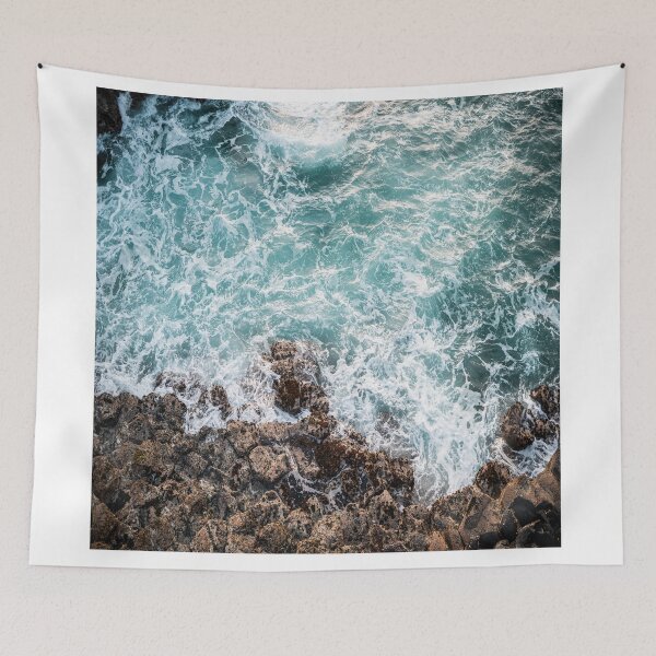 Item preview, waves crashing on rocks designed and sold by manuelyoussef.