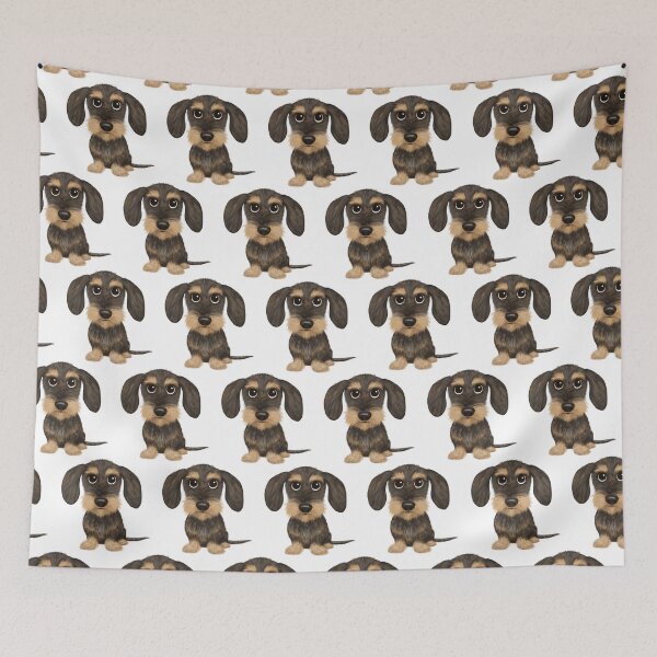 Item preview, Wirehaired Dachshund | Cute Wire Haired Wiener Dog | Wild Boar and Tan Teckel designed and sold by Jenn Inashvili.